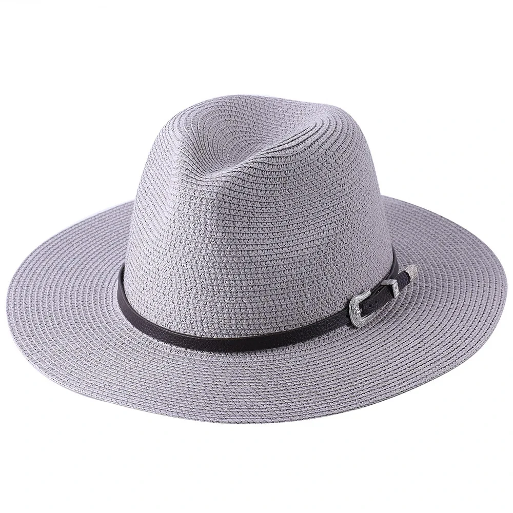 Chapeau Panama Avec Ceinture En Cuir Noir 5 Chapeau Panama Avec Ceinture En Cuir Noir – Image 3