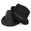 Chapeau Trilby à Bords Courts En Feutre 1 Chapeau Trilby à Bords Courts En Feutre -Chapeau Chic Soldes 0 802273