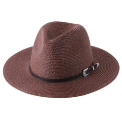 Chapeau Panama Avec Ceinture En Cuir Noir 10 Chapeau Panama Avec Ceinture En Cuir Noir -Chapeau Chic Soldes 0 a935a9