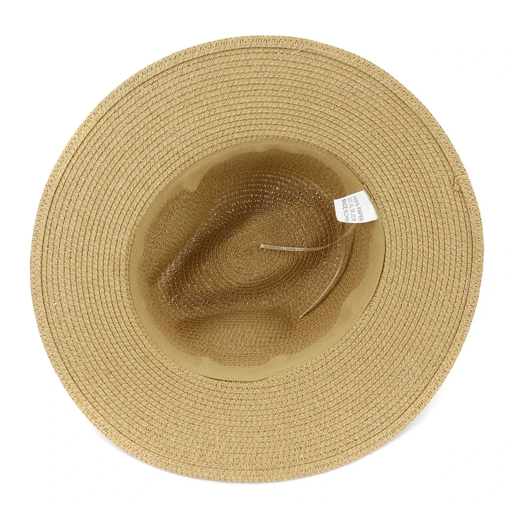 Chapeau Panama Avec Ceinture En Cuir Unisexe 6 Chapeau Panama Avec Ceinture En Cuir Unisexe – Image 4