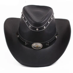 Chapeau De Cowboy Occidental En Cuir Stylisé 8 Chapeau De Cowboy Occidental En Cuir Stylisé -Chapeau Chic Soldes 0 d2229a