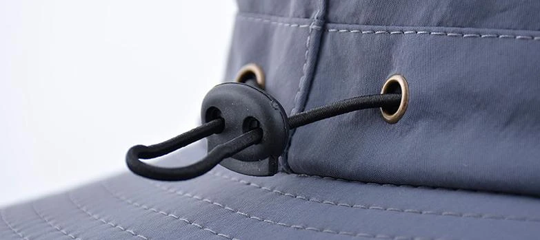 Chapeau De Randonnée Bleu à Bord Large Avec Cordon De Serrage 6 Chapeau De Randonnée Bleu à Bord Large Avec Cordon De Serrage – Image 4