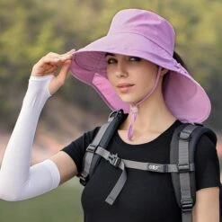 Chapeau Anti UV Rose Pour Femmes 7 Chapeau Anti UV Rose Pour Femmes -Chapeau Chic Soldes 14824 4b745d