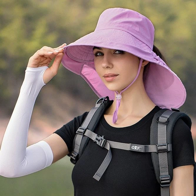 Chapeau Anti UV Rose Pour Femmes 5 Chapeau Anti UV Rose Pour Femmes – Image 3