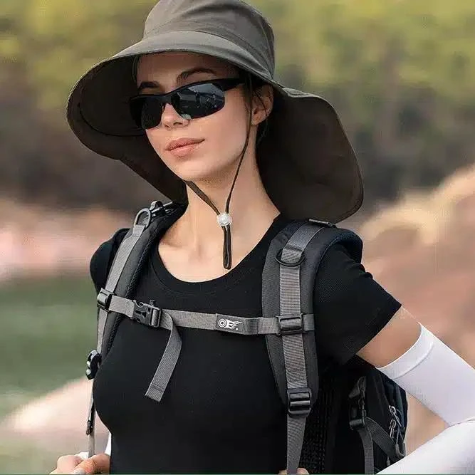 Chapeau Anti UV Vert Kaki Pour Femmes 5 Chapeau Anti UV Vert Kaki Pour Femmes – Image 3