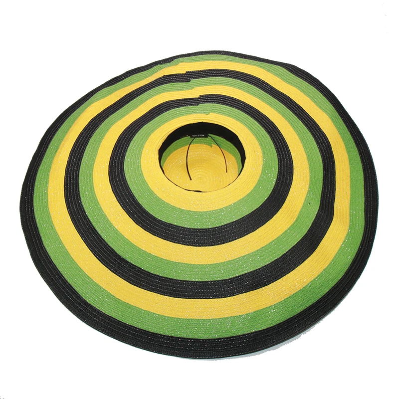 Chapeau Capeline Tricolore à Larges Bords 7 Chapeau Capeline Tricolore à Larges Bords – Image 5