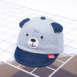 Casquette Ourson Bleu Et Blanc