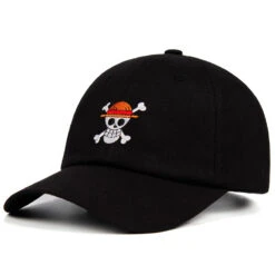 Chapeau Casquette En Coton One Piece Avec Skull Brodé -Chapeau Chic Soldes 16321 74e9hh