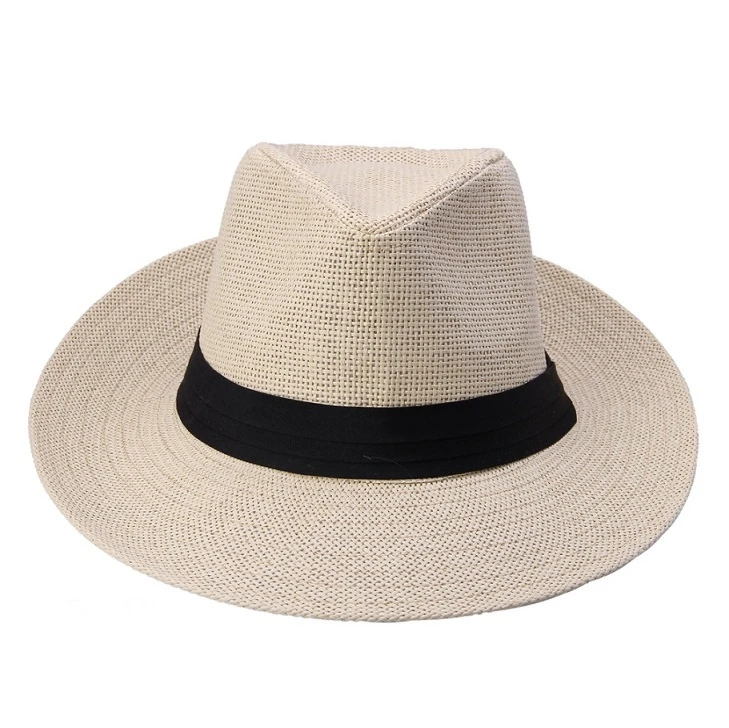 Chapeau Panama En Paille à Large Bord Avec Ruban Noir 3 Chapeau Panama En Paille à Large Bord Avec Ruban Noir