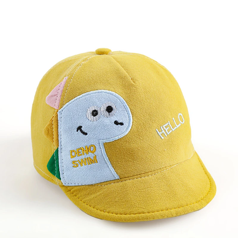 Chapeau Bébé De Type Casquette En Coton Doux Avec Motif De Dinosaure 5 Chapeau Bébé De Type Casquette En Coton Doux Avec Motif De Dinosaure – Image 3