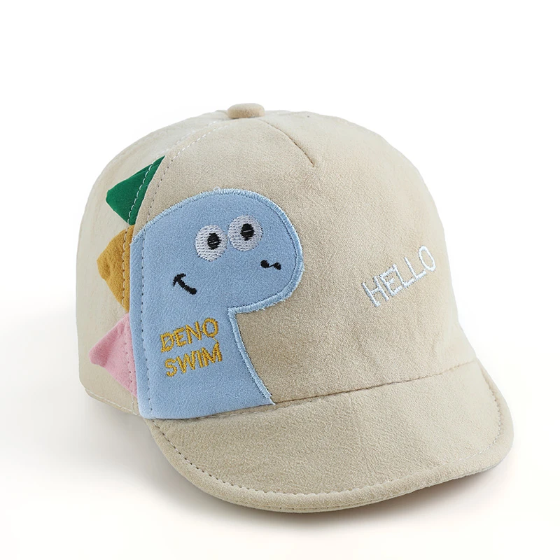 Chapeau Bébé De Type Casquette En Coton Doux Avec Motif De Dinosaure 3 Chapeau Bébé De Type Casquette En Coton Doux Avec Motif De Dinosaure
