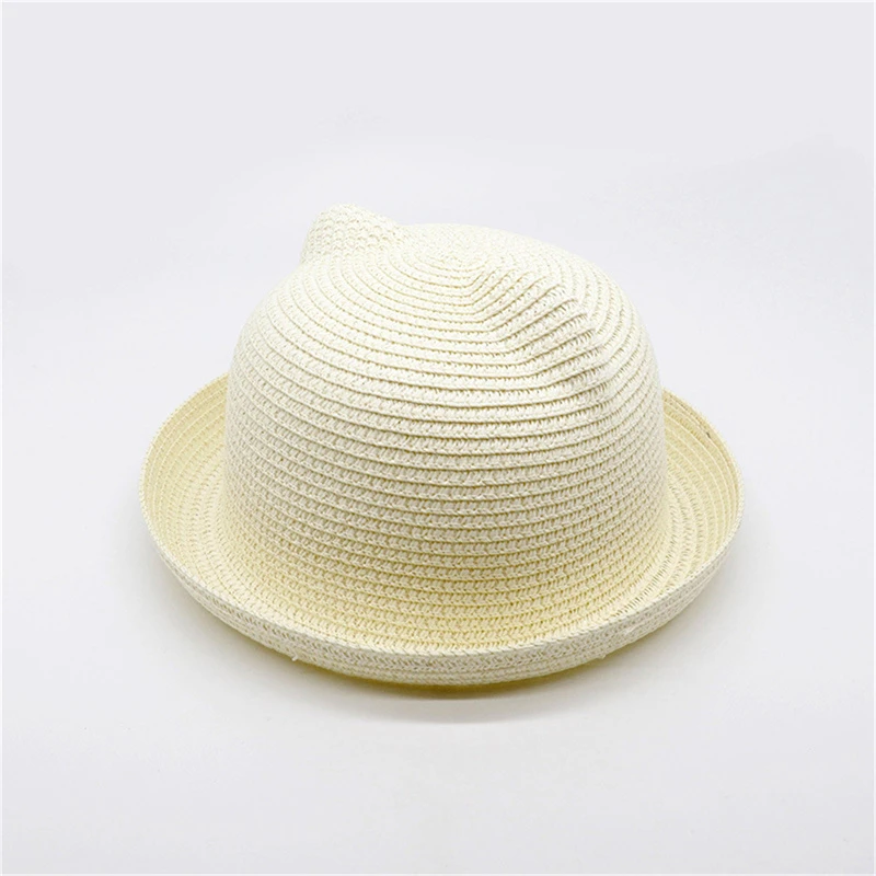Chapeau De Bébé En Paille Avec Oreilles De Chat 8 Chapeau De Bébé En Paille Avec Oreilles De Chat – Image 6