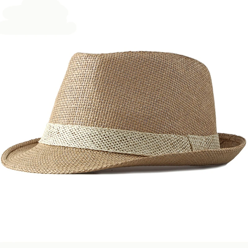 Chapeau Trilby En Paille Respirant Pour Homme Et Femme 6 Chapeau Trilby En Paille Respirant Pour Homme Et Femme – Image 4