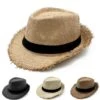 Chapeau Trilby En Paille Traditionnel