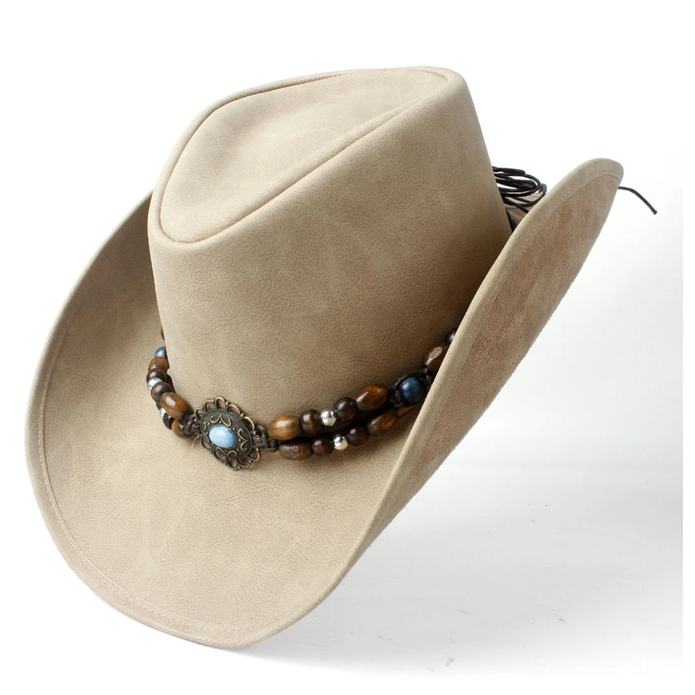 Chapeau Western Femme Vintage En Cuir 5 Chapeau Western Femme Vintage En Cuir – Image 3