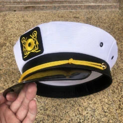 Chapeau Marin Brodé Style Capitaine De Bateau -Chapeau Chic Soldes 19713 6ptzel
