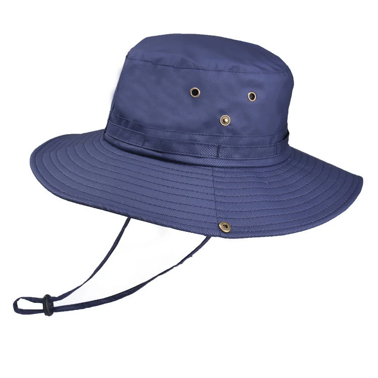 Chapeau Aventurier Imperméable Bleu Avec Cordon De Serrage 3 Chapeau Aventurier Imperméable Bleu Avec Cordon De Serrage
