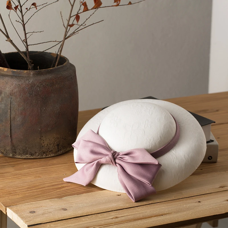 Chapeau De Mariage Entouré D’un Ruban Avec Nœud 6 Chapeau De Mariage Entouré D’un Ruban Avec Nœud – Image 4