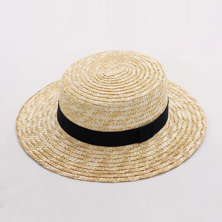 Chapeau Canotier Avec Bande De Tissu Noire 3 Chapeau Canotier Avec Bande De Tissu Noire