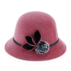 Chapeau Cloche Avec Pompon Fleuri Pour Femme -Chapeau Chic Soldes 23537 erwcdd