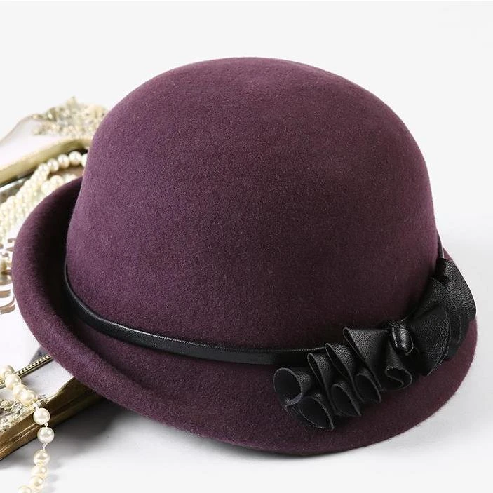 Chapeau Cloche Chic à Bord Irrégulier Pour Femme 5 Chapeau Cloche Chic à Bord Irrégulier Pour Femme – Image 3