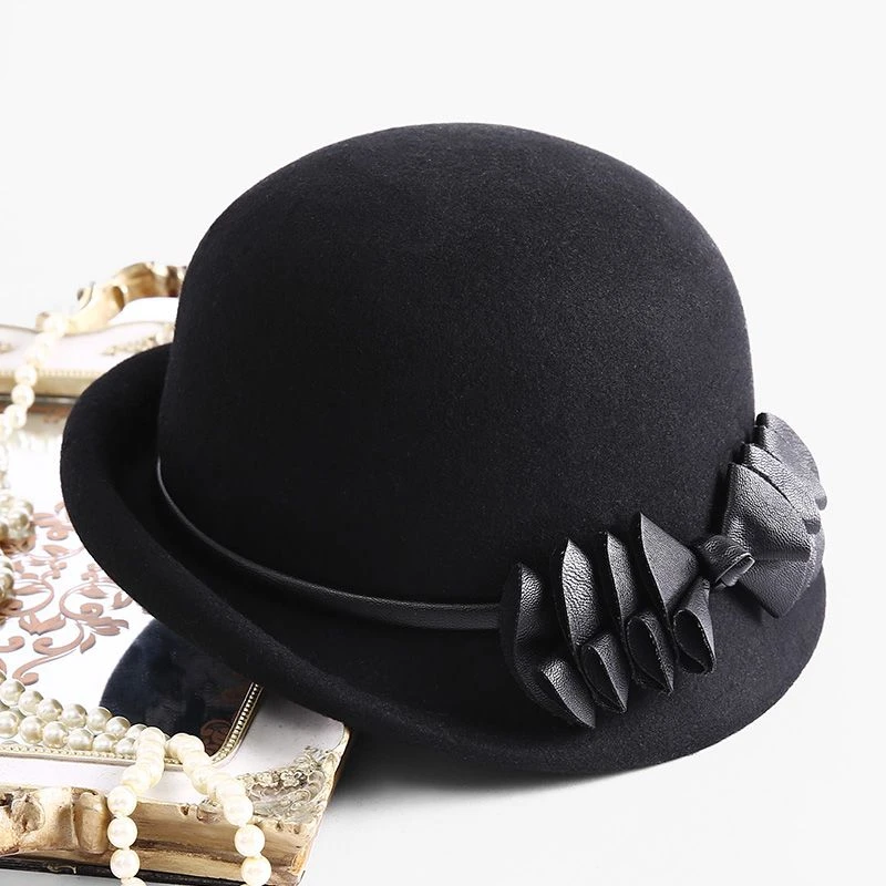 Chapeau Cloche Chic à Bord Irrégulier Pour Femme 4 Chapeau Cloche Chic à Bord Irrégulier Pour Femme – Image 2