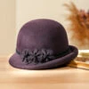 Chapeau Cloche En Laine Avec Fleurs Pour Femme 1 Chapeau Cloche En Laine Avec Fleurs Pour Femme -Chapeau Chic Soldes 23565 dopstc
