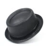 Chapeau Pork Pie En Cuir Noir Pour Homme 2 Chapeau Pork Pie En Cuir Noir Pour Homme -Chapeau Chic Soldes 23836 a2bofj