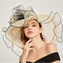 Chapeau Catherinette à Grandes Fleurs Beiges 7 Chapeau Catherinette à Grandes Fleurs Beiges -Chapeau Chic Soldes 24003 672374