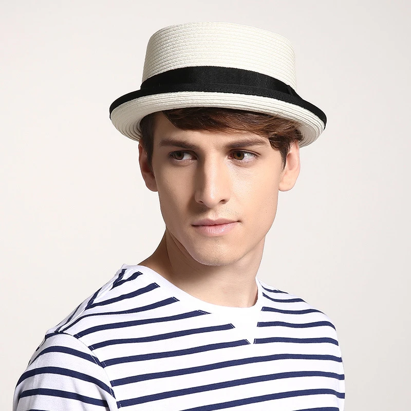 Chapeau Pork Pie De Paille Vintage Pour Hommes 3 Chapeau Pork Pie De Paille Vintage Pour Hommes