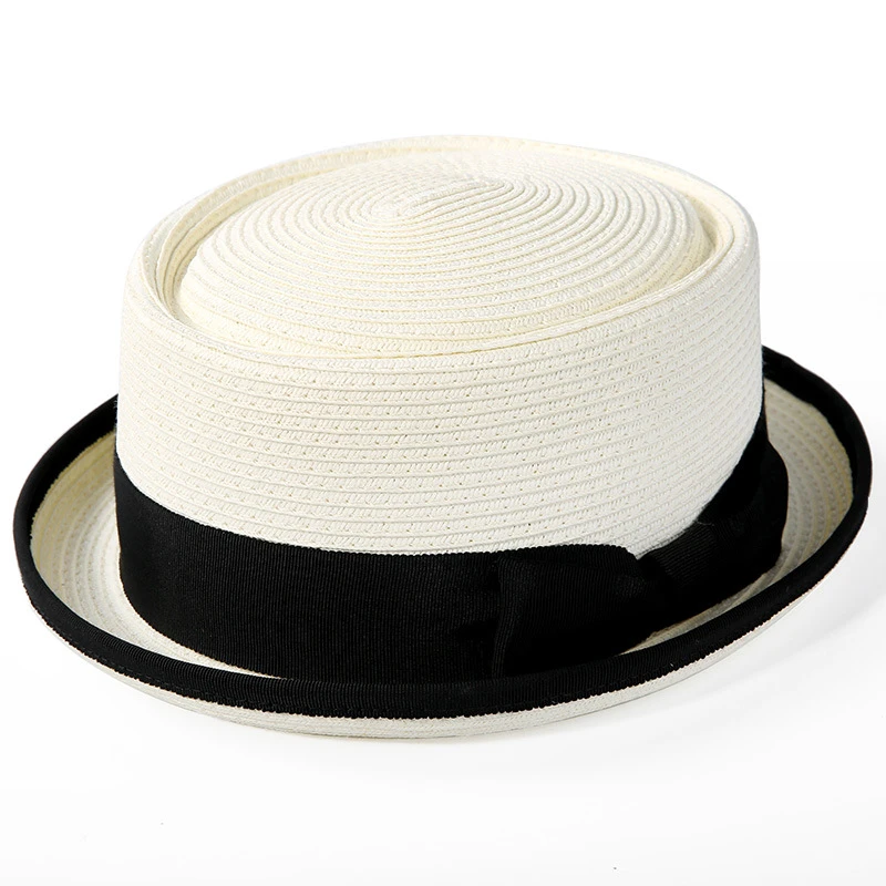 Chapeau Pork Pie De Paille Vintage Pour Hommes 4 Chapeau Pork Pie De Paille Vintage Pour Hommes – Image 2