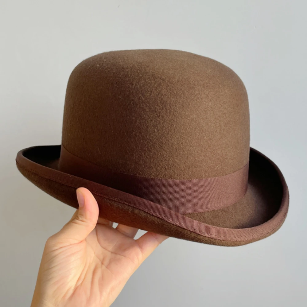 Chapeau Melon En Pure Laine Unisexe 4 Chapeau Melon En Pure Laine Unisexe – Image 2