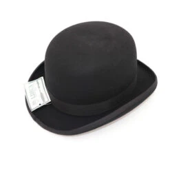 Chapeau Melon En Feutre De Laine Noir Unisexe -Chapeau Chic Soldes 24891 gxvxez