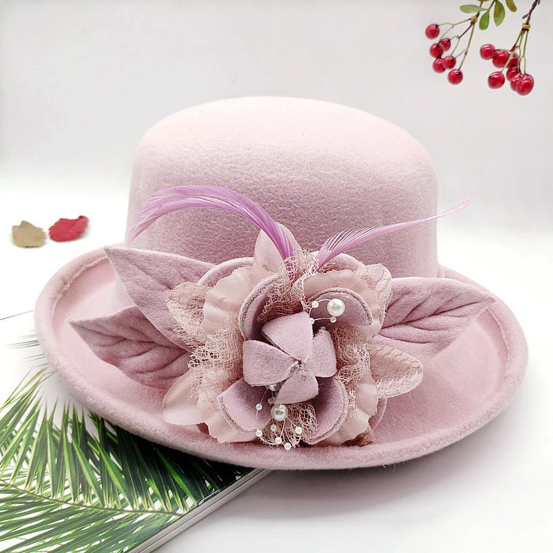Chapeau Melon De Style Français Pour Femmes 5 Chapeau Melon De Style Français Pour Femmes – Image 3
