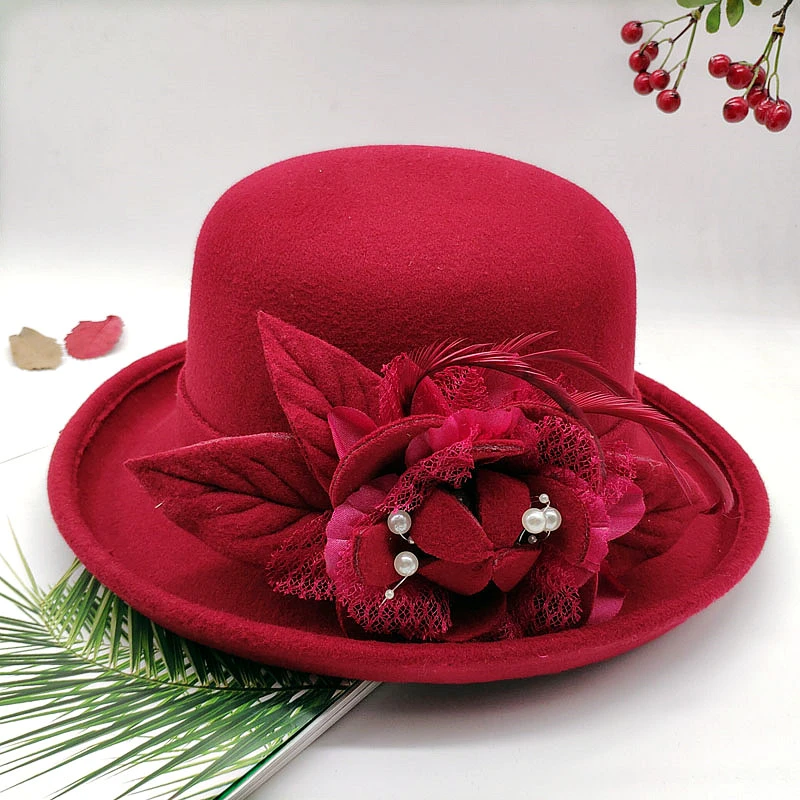 Chapeau Melon De Style Français Pour Femmes 4 Chapeau Melon De Style Français Pour Femmes – Image 2