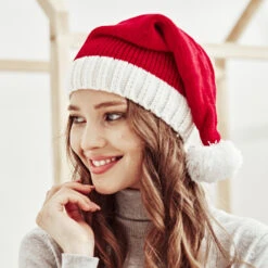 Chapeau De Noël à Pompon Pour Enfant Et Adulte -Chapeau Chic Soldes 25172 p2gkgh