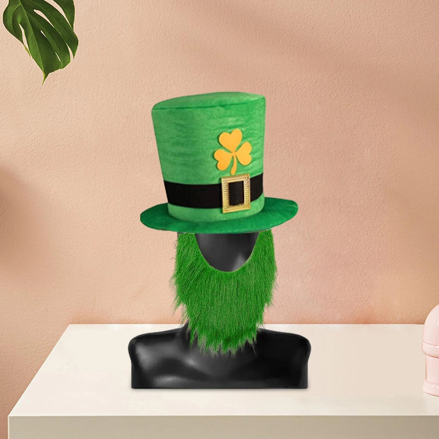 Chapeau St Patrick Avec Barbe En Velours 4 Chapeau St Patrick Avec Barbe En Velours – Image 2