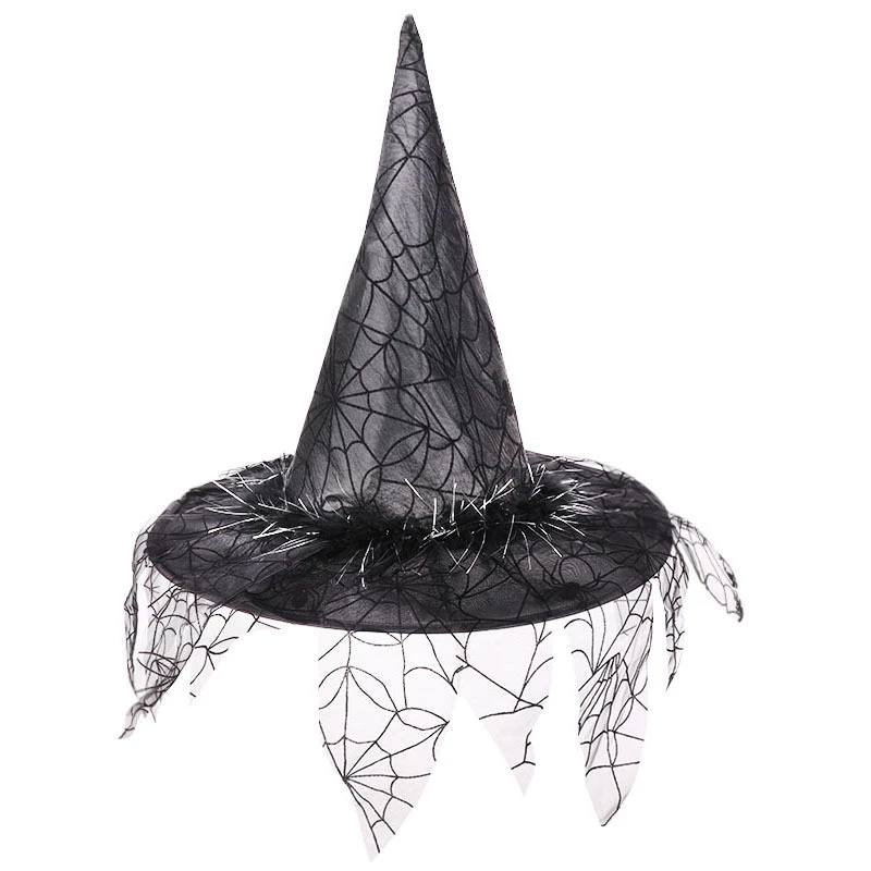 Chapeau Halloween De Sorcière Avec Toile D’araignée 3 Chapeau Halloween De Sorcière Avec Toile D’araignée