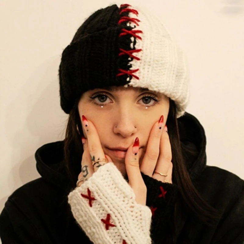 Chapeau Halloween Cagoule Noire Et Blanche 4 Chapeau Halloween Cagoule Noire Et Blanche – Image 2