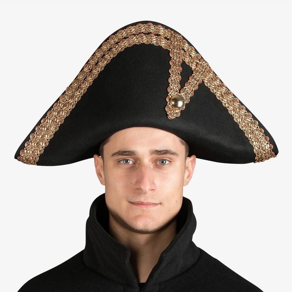 Chapeau Bicorne à Décoration Dorée 3 Chapeau Bicorne à Décoration Dorée