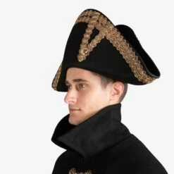 Chapeau Bicorne à Décoration Dorée 7 Chapeau Bicorne à Décoration Dorée -Chapeau Chic Soldes 29613 9cdb49