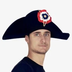 Chapeau Napoléon Bicorne Avec Cocarde Tricolore -Chapeau Chic Soldes 29661 7b3103