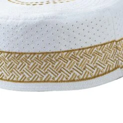 Chapeau Arabe Blanc Avec Broderie Dorée 9 Chapeau Arabe Blanc Avec Broderie Dorée -Chapeau Chic Soldes 29714 b6f58b