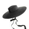 Chapeau Capeline Noir En Paille 2 Chapeau Capeline Noir En Paille -Chapeau Chic Soldes 3 32