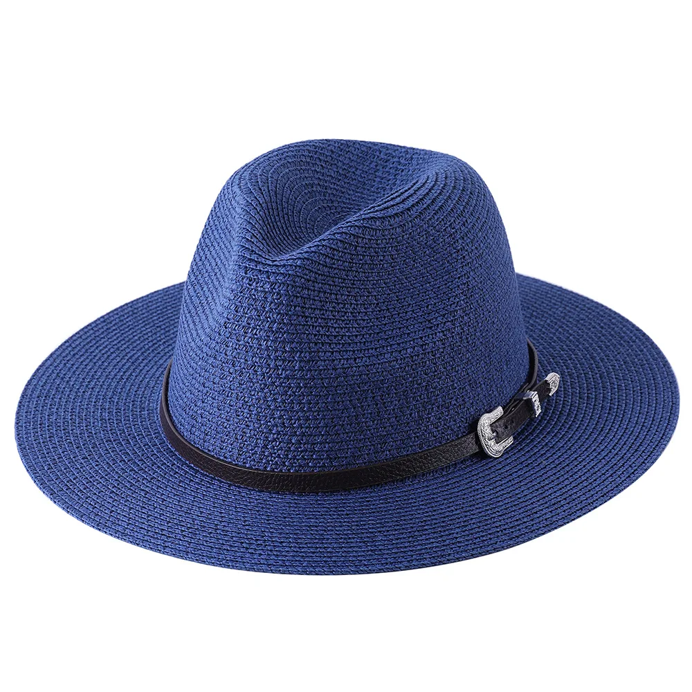 Chapeau Panama Avec Ceinture En Cuir Noir 4 Chapeau Panama Avec Ceinture En Cuir Noir – Image 2