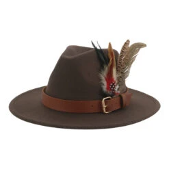 Chapeau Fedora à Plumes 12 Chapeau Fedora à Plumes -Chapeau Chic Soldes 3242 h9cc5o