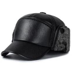 Chapeau Russe Noir Type Ushanka Noir Unisexe 11 Chapeau Russe Noir Type Ushanka Noir Unisexe -Chapeau Chic Soldes 32852 aw3sjh