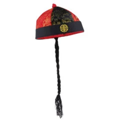 Chapeau Chinois De Costume Avec Queue De Cheval 13 Chapeau Chinois De Costume Avec Queue De Cheval -Chapeau Chic Soldes 3658 0vqk47