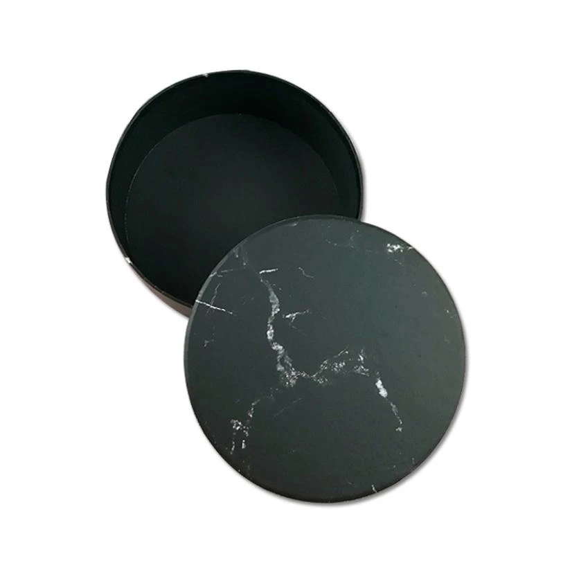 Boîte à Chapeau Noir Marbré 3 Boîte à Chapeau Noir Marbré – Image 2