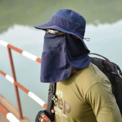 Chapeau Anti-UV Avec Couvre-visage Et Cou Bleu Marine 9 Chapeau Anti-UV Avec Couvre-visage Et Cou Bleu Marine -Chapeau Chic Soldes 4 22 1